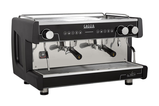 Máquina de Café Comercial Gaggia Vetro com 2 Grupos 220V Profissional preta